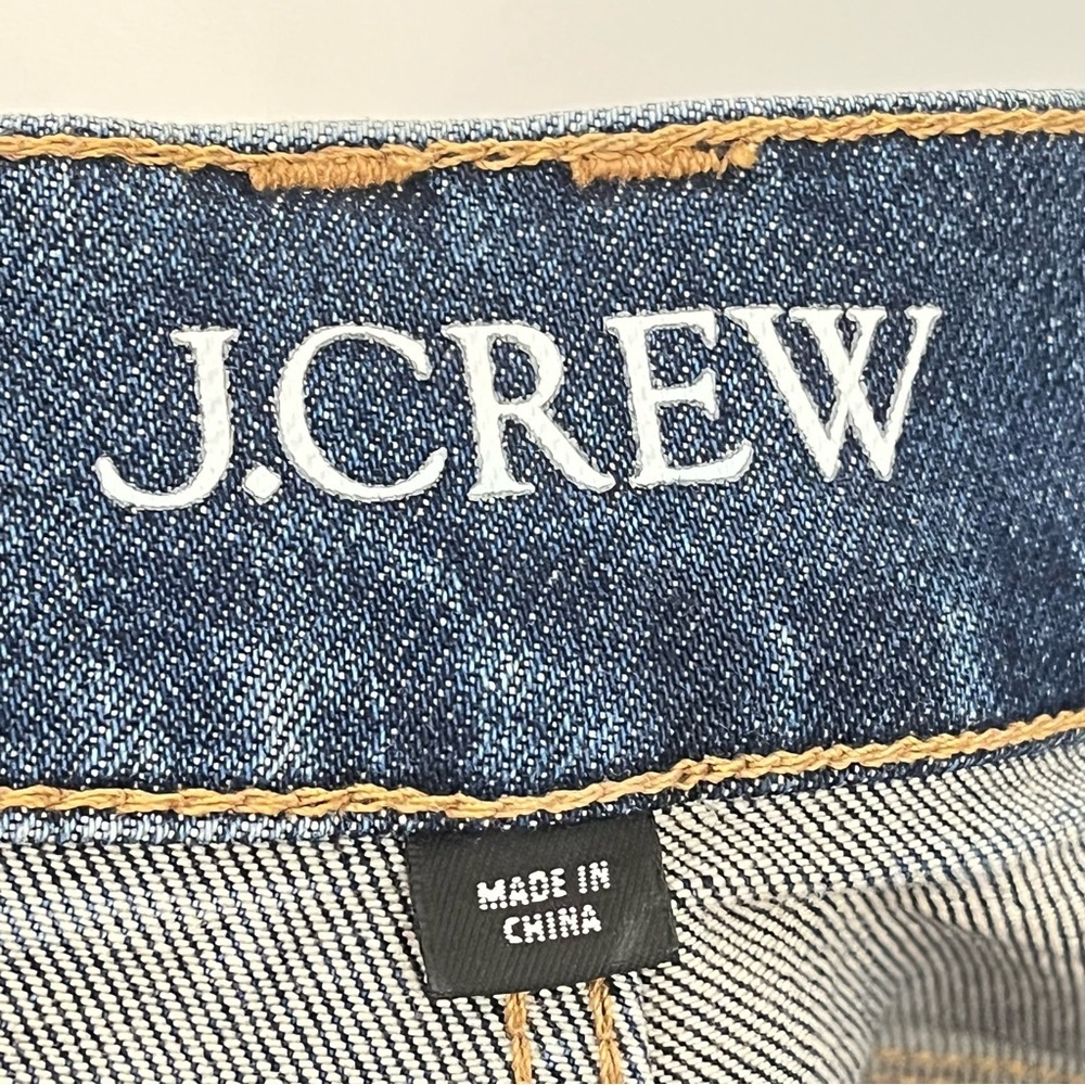J. Crew 18 34x27 Slim Wide Leg Jean Brick 0849 Lane High Waist Dark Blue Denim - Picture 6 of 13